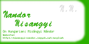 nandor misangyi business card