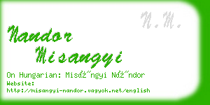 nandor misangyi business card